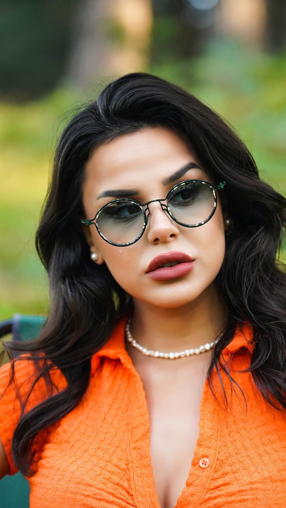 Yuvarlak Yeşil Çerçeceli Unisex Güneş Gözlüğü