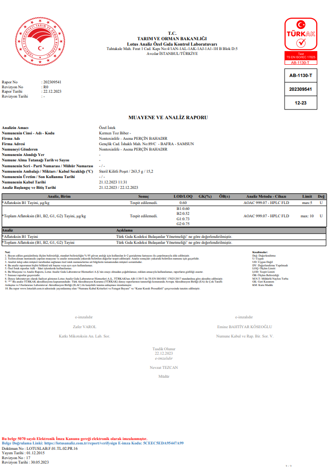 Kırmızı Toz Biber(Acı)