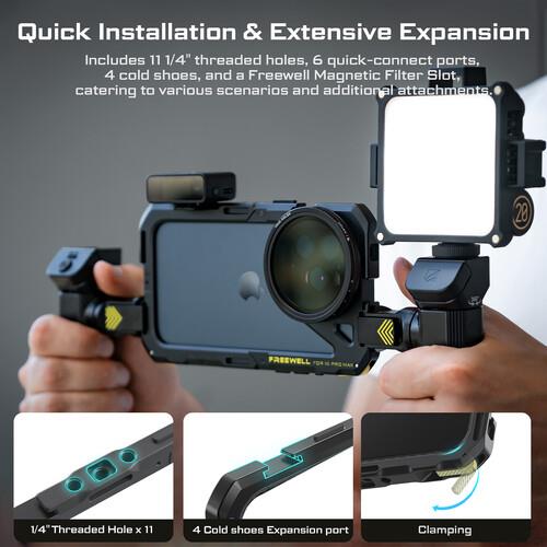  Freewell Phone 16 Pro Max için Genius Rig Kafesi