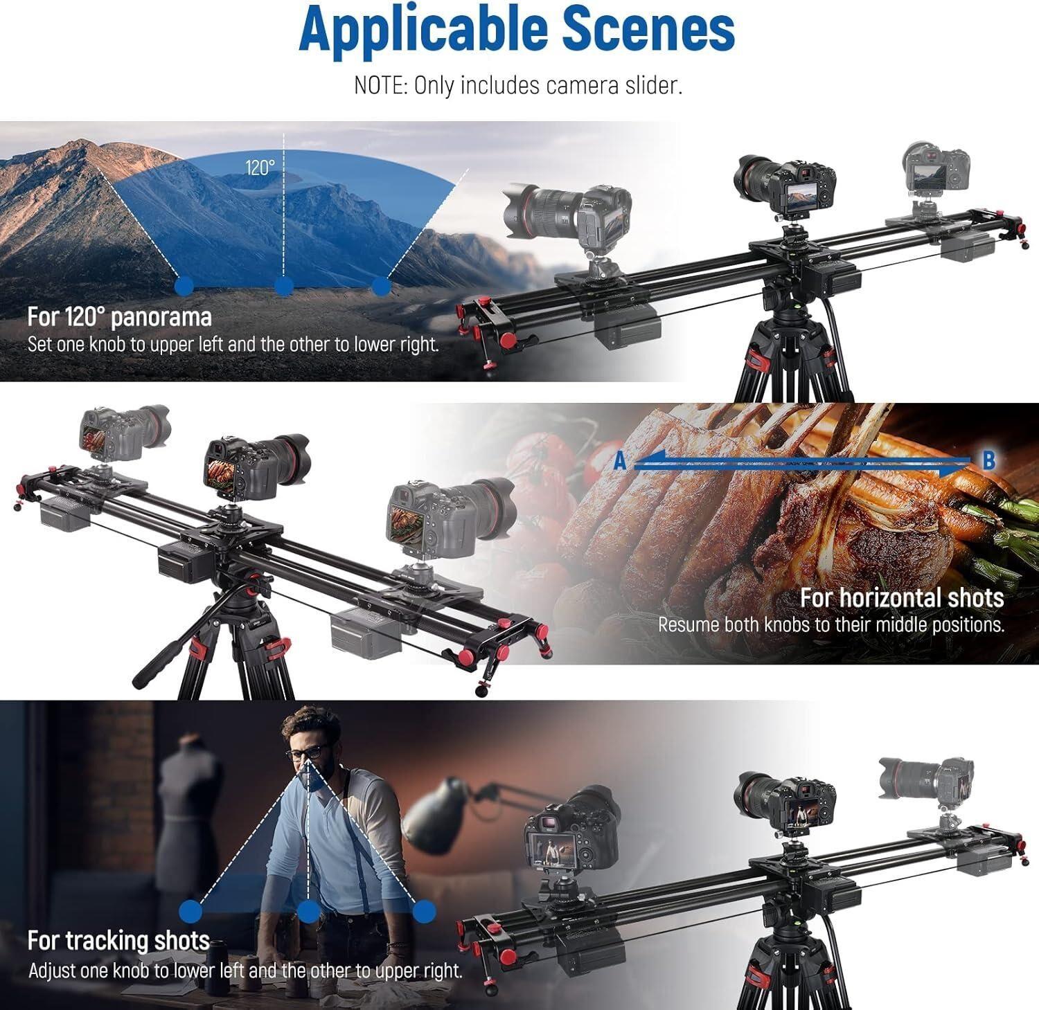 120cm Uzaktan Kumandalı & Motorlu Slider (APP)