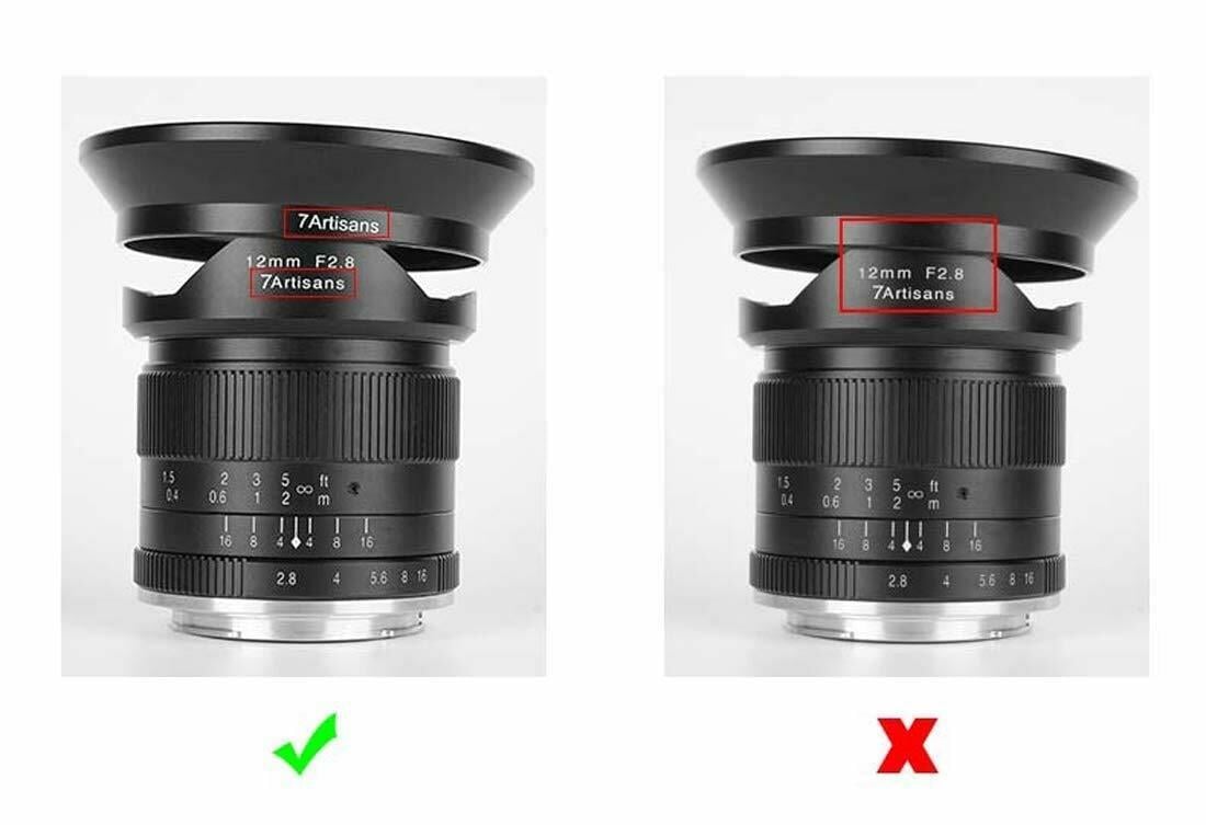7artisans 12mm F2.8 Lens için Filtre Adaptörü 77mm