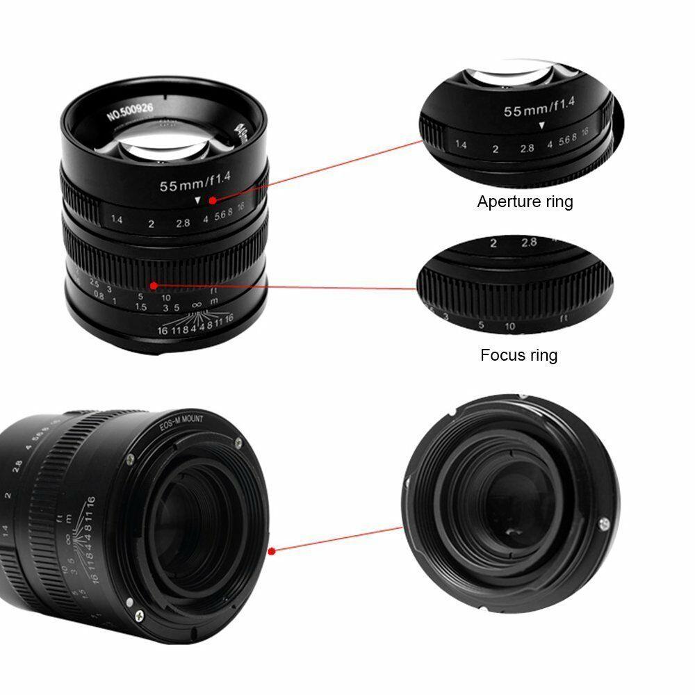 7artisans 55mm F/1.4 APS-C Manual Fixed Lens (M43-Panasonic Olympus Mount)