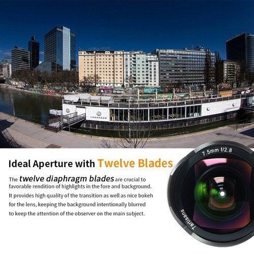 7artisans 7.5mm F2.8 APS-C Fisheye Fixed Lens (Canon EOS-M Mount)