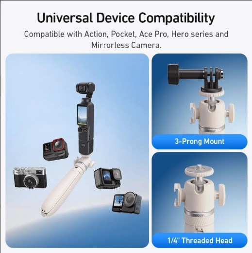 Aksiyon Kameralar için Mini Selfie Çubuğu & Tripod