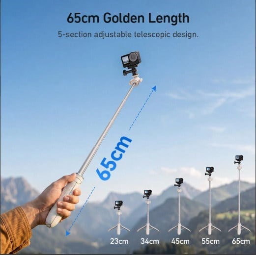 Aksiyon Kameralar için Mini Selfie Çubuğu & Tripod