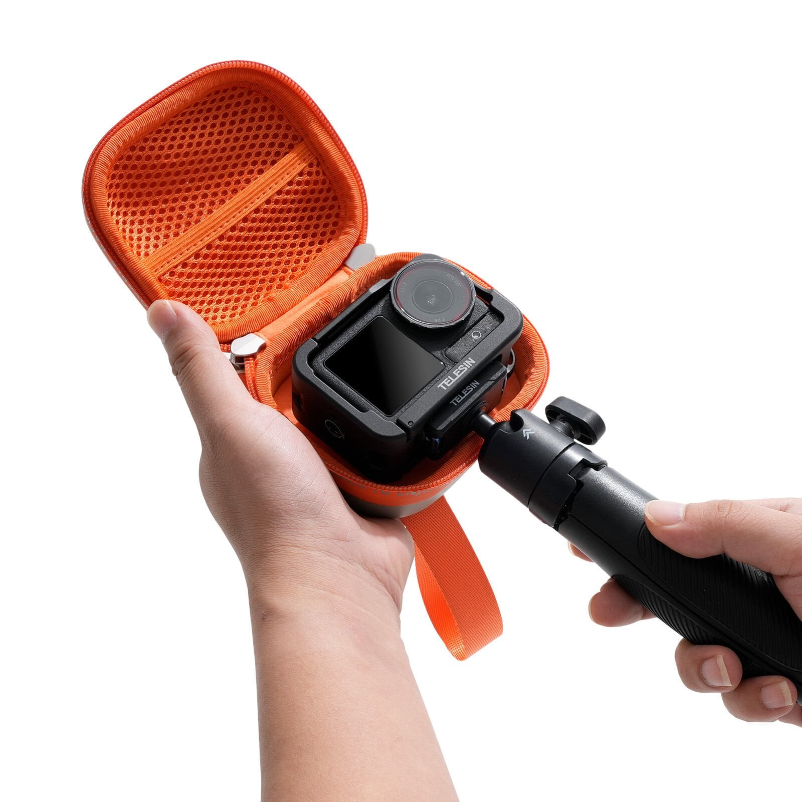 Aksiyon Kameralar için Mini Taşıma Çantası Orange