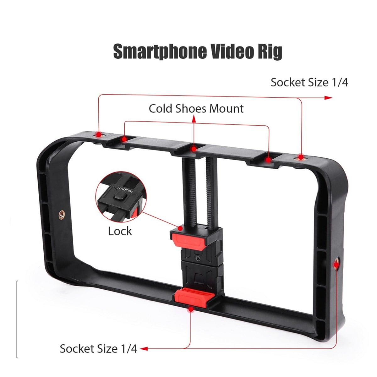 Andoer Akıllı Telefon Video Teçhizatı Kiti D9150