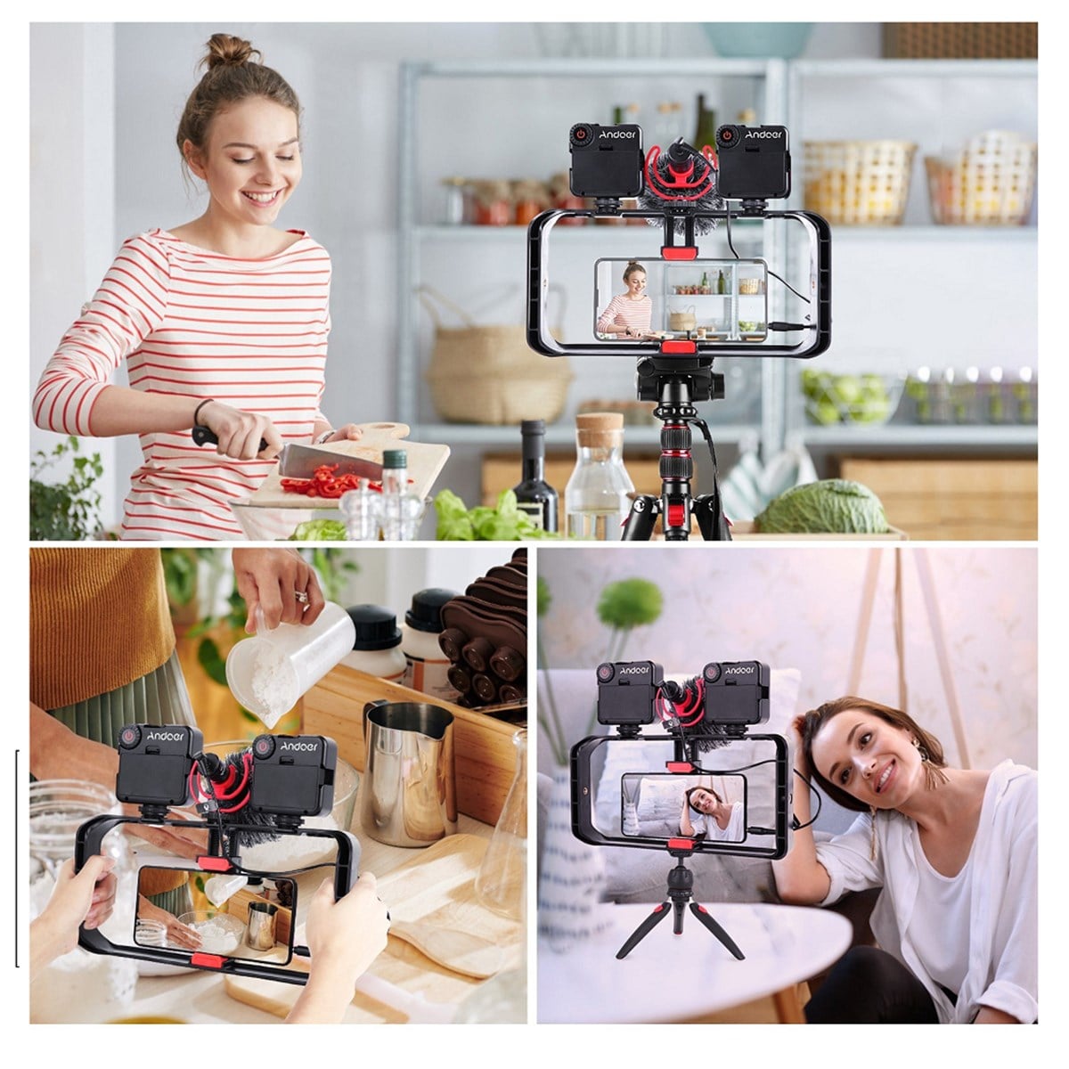 Andoer Akıllı Telefon Video Teçhizatı Kiti D9150