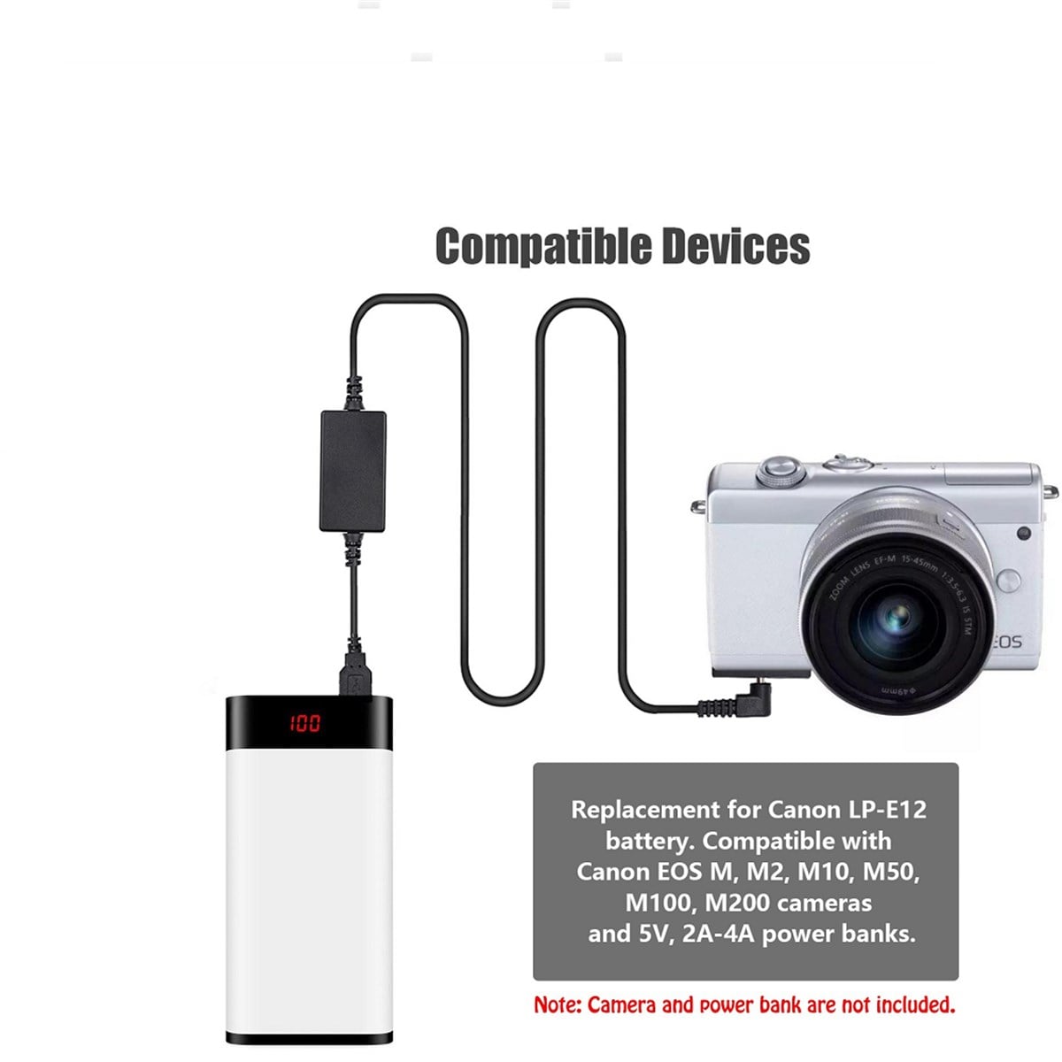 Andoer DR-E12 USB Güç Kaynağı D9725