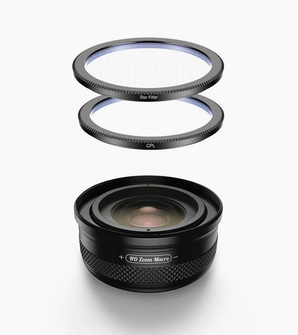 Apexel 10-20X Zoom Makro Lens+Halka Işık