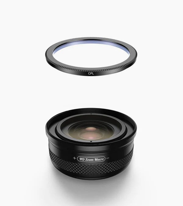 Apexel 10-20X Zoom Makro Lens+Halka Işık