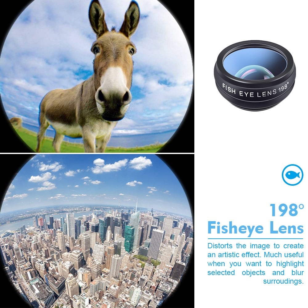 Apexel 10'u 1 Arada Telefon Lens Kiti