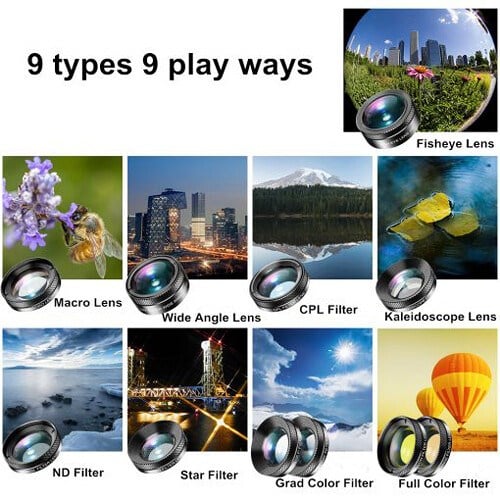 APEXEL 11'i 1 Arada Cep Telefonu  İphone & Android İçin Akıllı Telefon Lens Kiti
