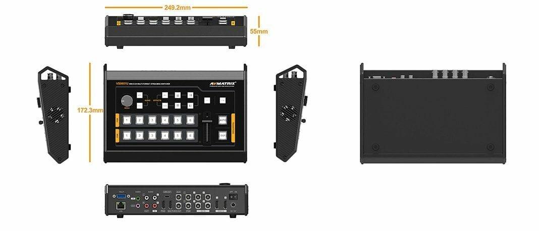 AVMatrix VS0601U Mini 6CH SDI/HDMI Canlı Yayın Switcher