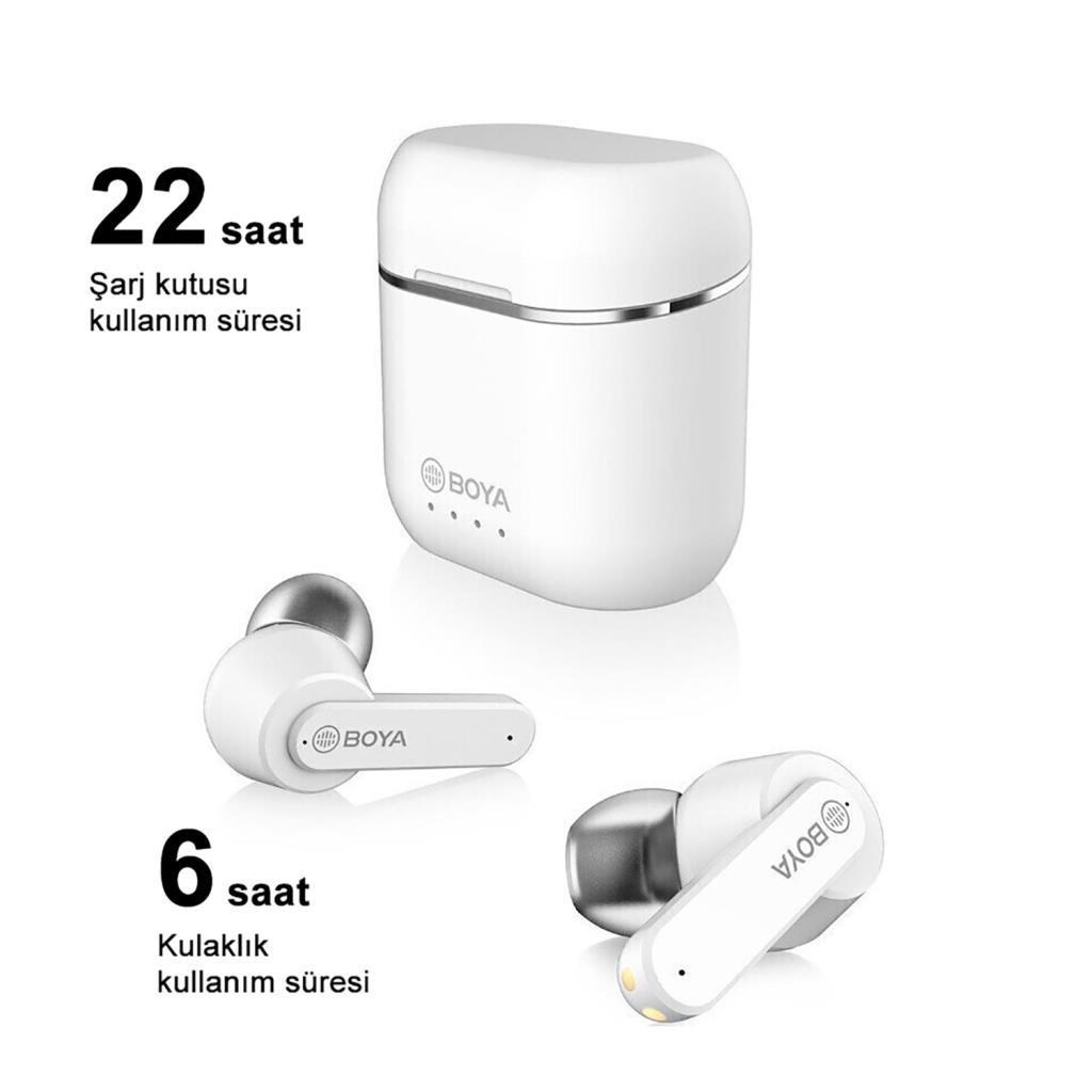 Boya BY-AP4 Kablosuz Bluetooth Kulaklık Beyaz