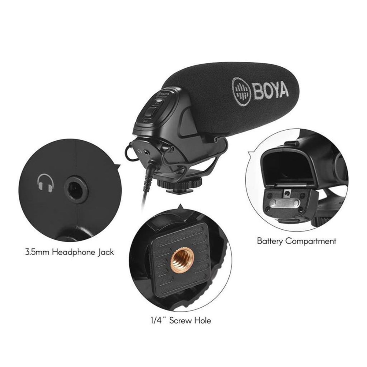 Boya BY-BM3030 Condenser Shotgun  Mikrofon