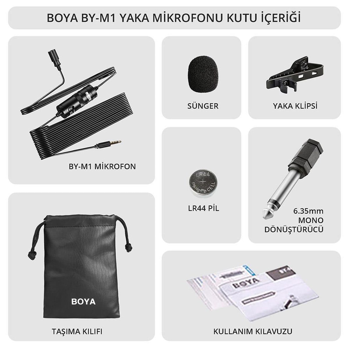 Boya BY-M1 Yaka Mikrofonu