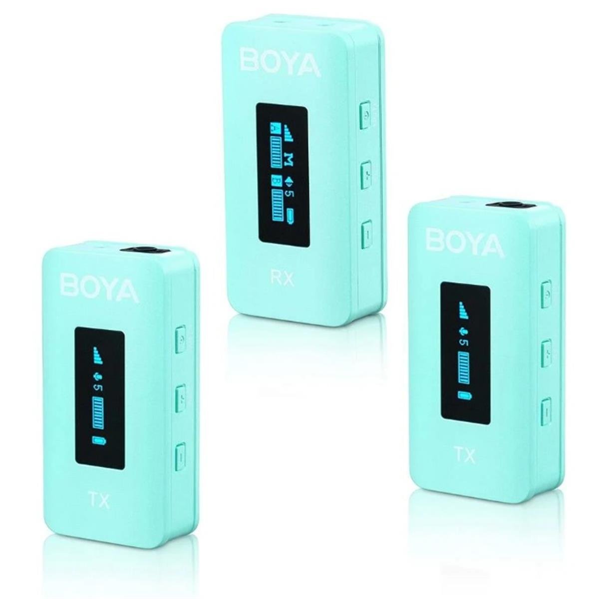 Boya BY-XM6-K2G Kablosuz İkili Yaka Mikrofonu (Yeşil)