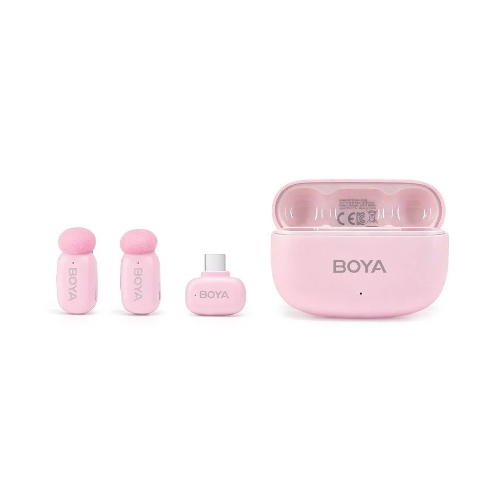 BOYA Mini 2 AI Kablosuz Yaka Mikrofonu Type-C Pembe - SKU02P