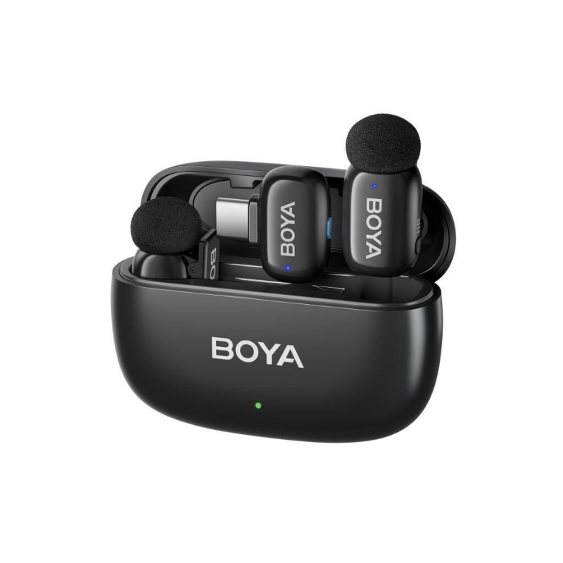 BOYA Mini 2 AI Kablosuz Yaka Mikrofonu Type-C Mat Siyah - SKU02