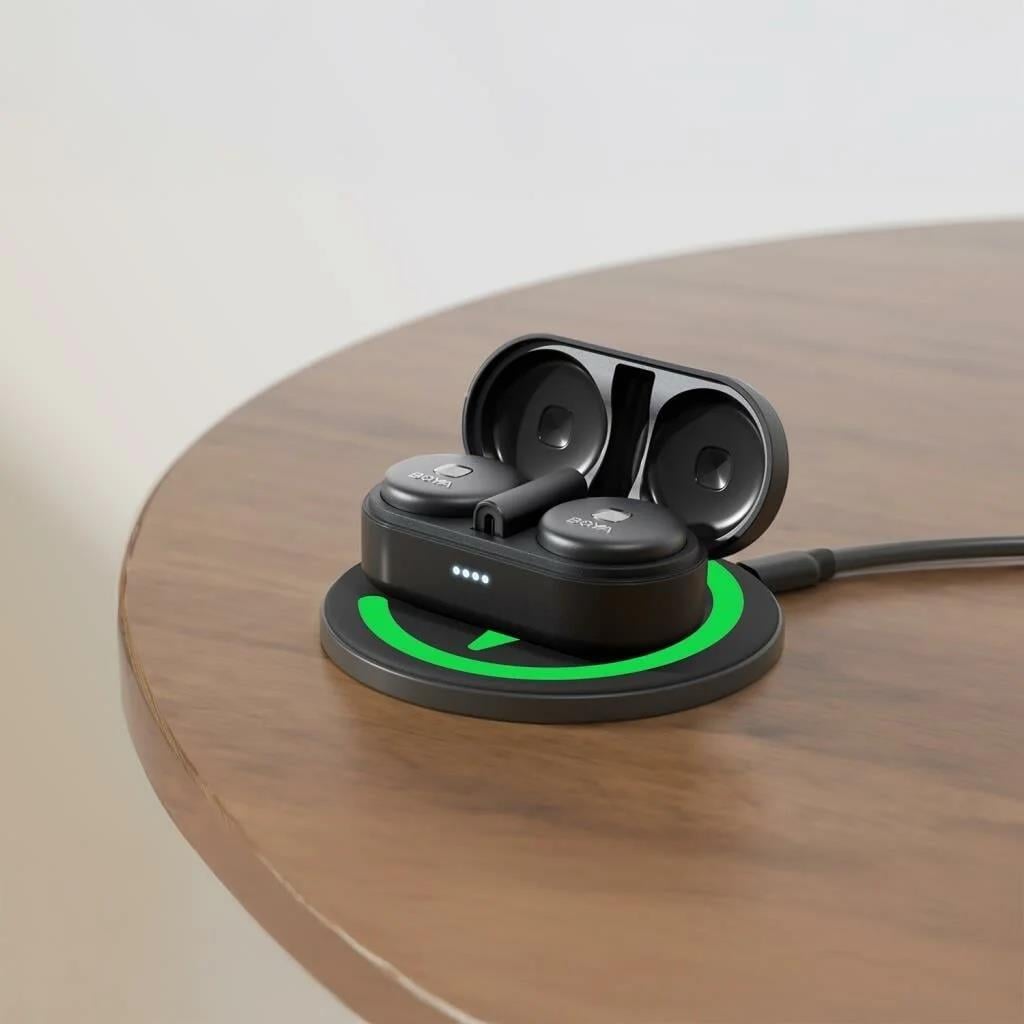 BOYA Omic-D Wireless İkili Yaka Mikrofonu Lightning (Siyah)