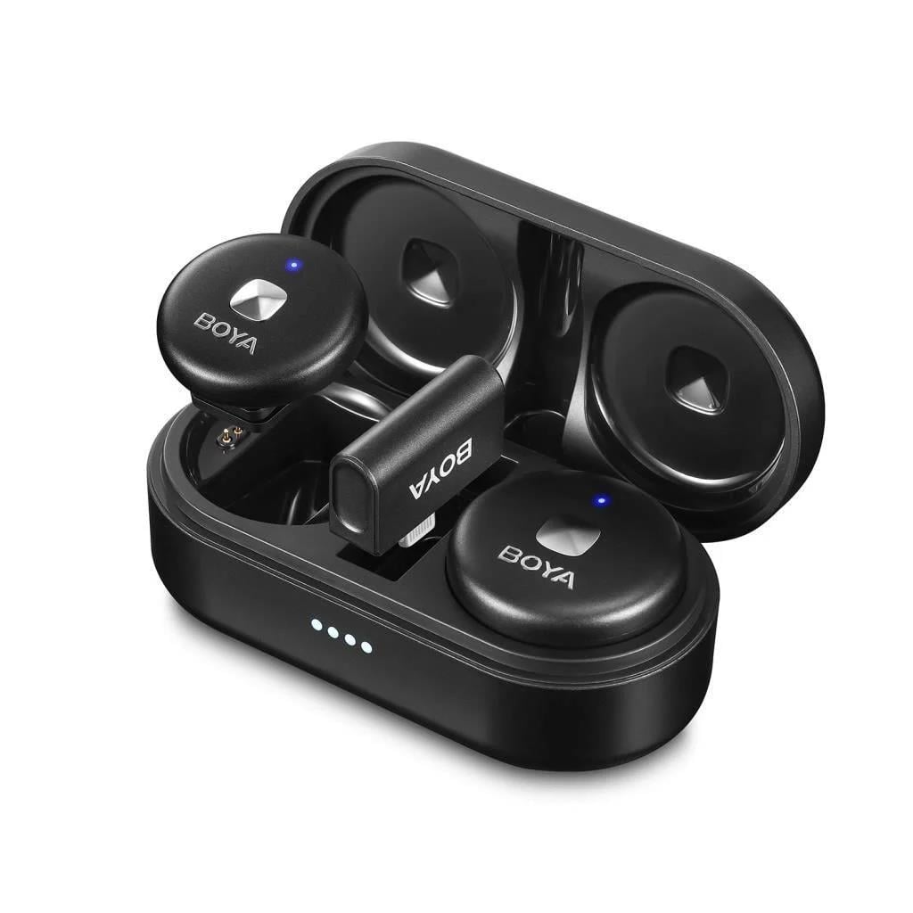 BOYA Omic-D Wireless İkili Yaka Mikrofonu Lightning (Siyah)