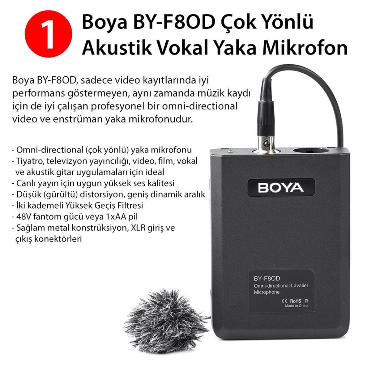 Boya Profesyonel Şarkı Müzik Videosu Kayıt Seti V1