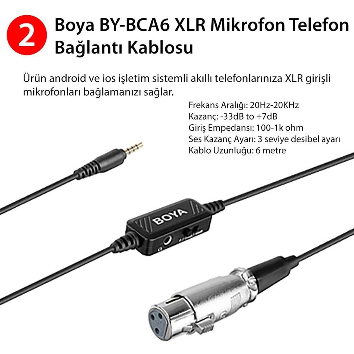 Boya Telefon İçin Ropörtaj Kayıt Ekipmanları V1