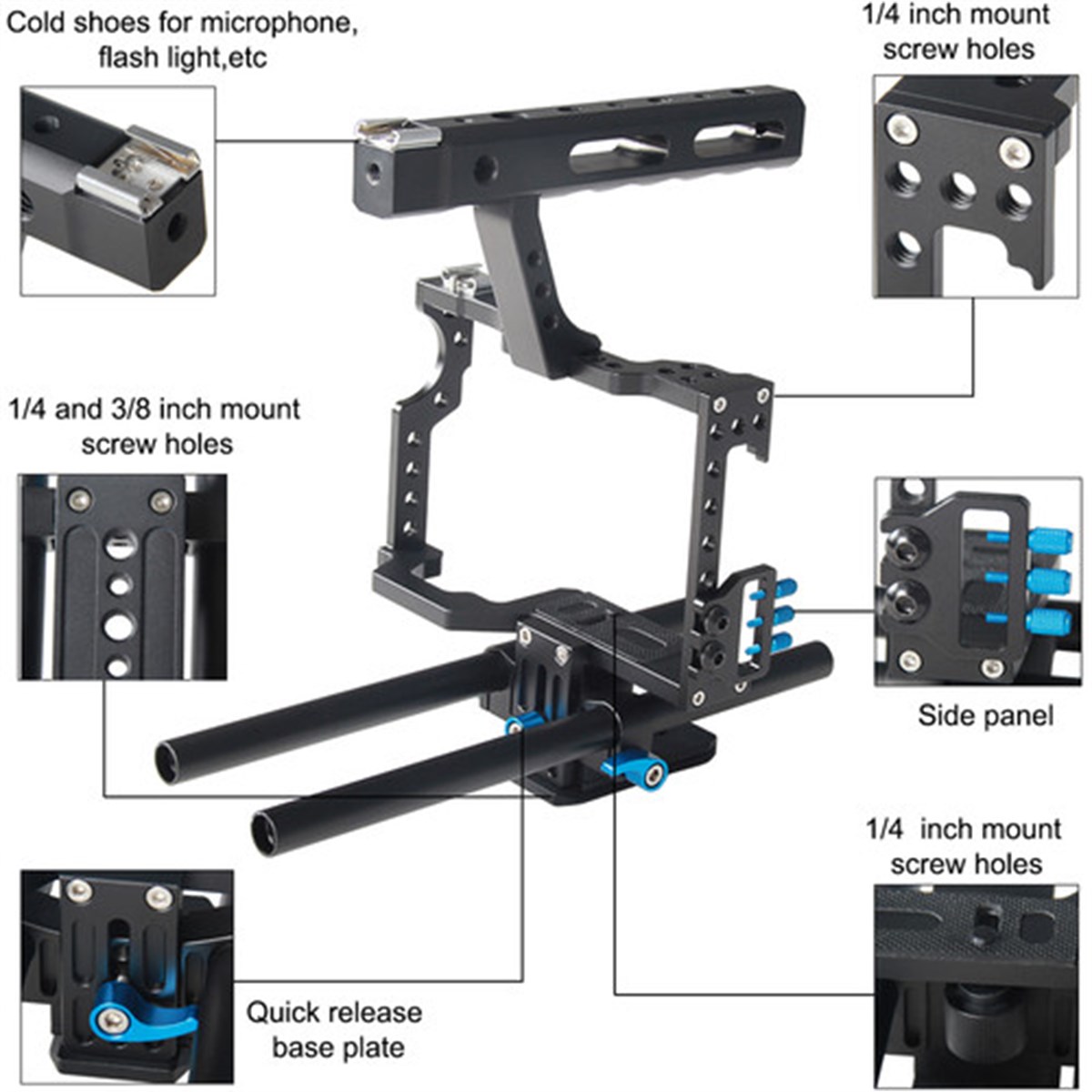 Camten GH4 Yelangu İçin G5 Cage (Sony)