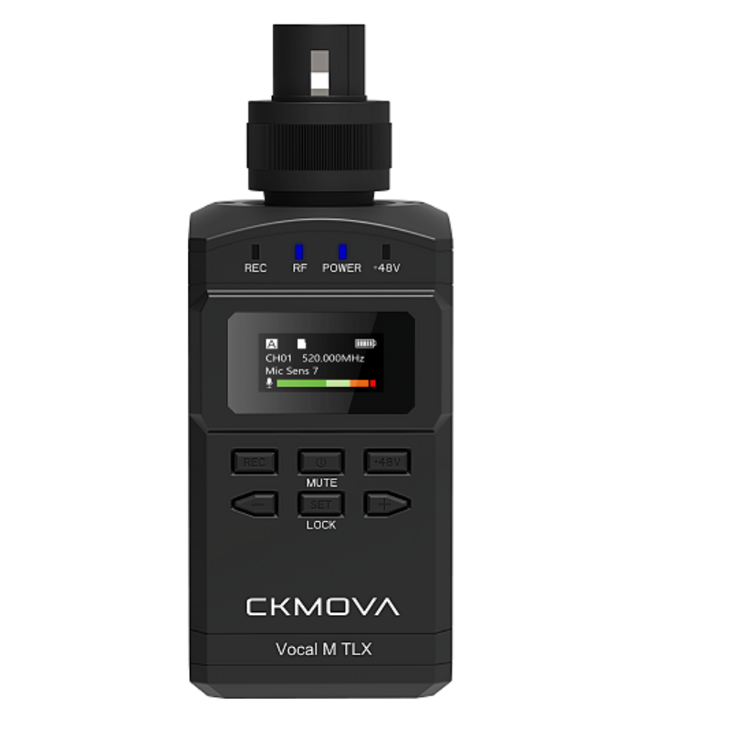 Ckmova Vocal M V4 UHF Çift Kanallı 1 Alıcı 2 Vericili Kablosuz Mikrofon Sistemi ve Ses Kaydedici