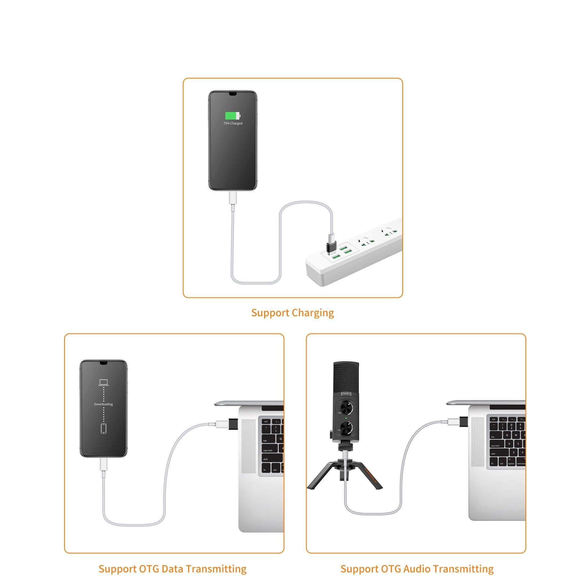 Comica CVM-USBC-A OTG USB-C'den USB-A'ya Adaptör