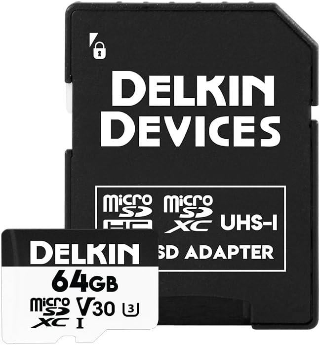 Delkin Devices 64 GB Advantage MicroSDHC kablo arayüz adaptörü