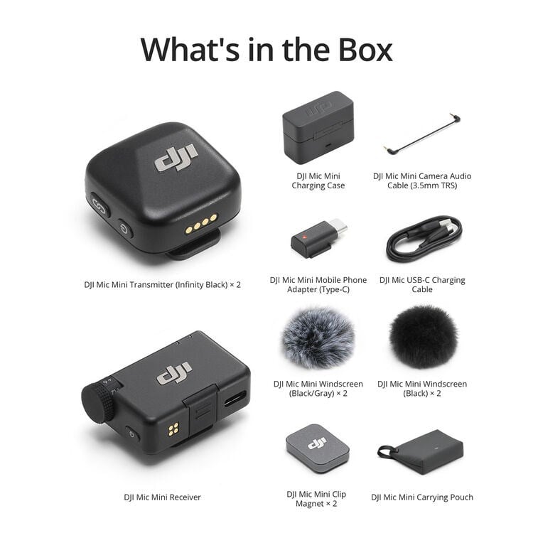 DJI Mic Mini 2 Kişilik Kablosuz Yaka Mikrofonu