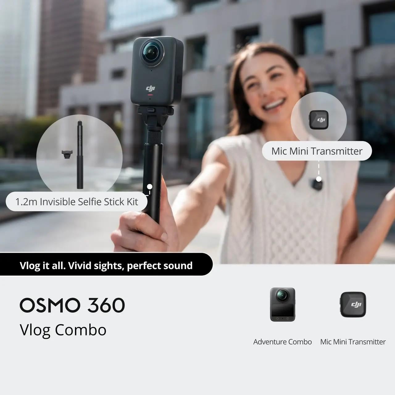 DJI Osmo 360° Aksiyon Kamera Vlog Combo