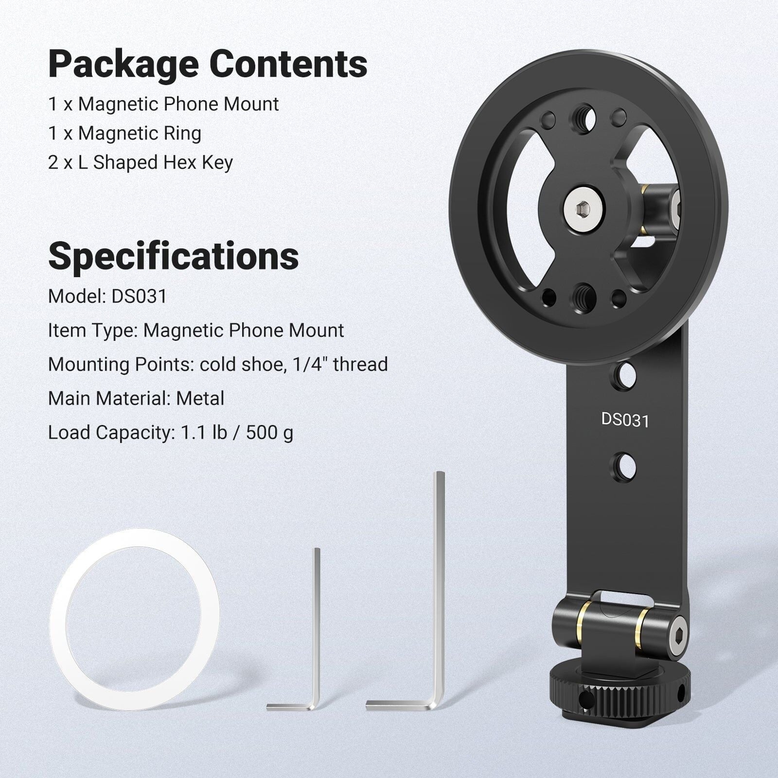DS031 Profesyonel Manyetik Telefon Tripod Bağlantı Aparatı
