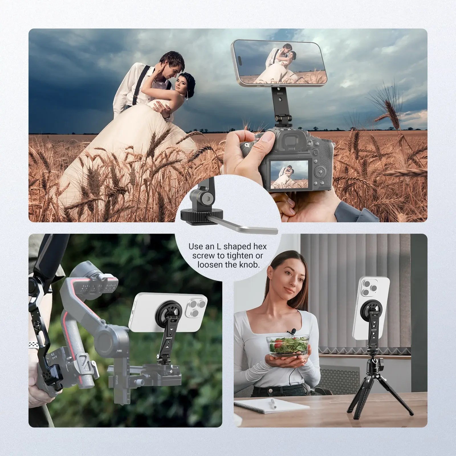 DS031 Profesyonel Manyetik Telefon Tripod Bağlantı Aparatı