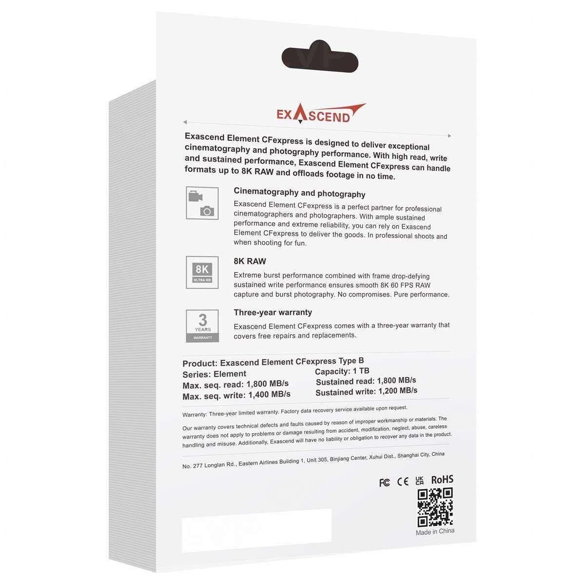 Exascend Element 1TB CF Express Type B