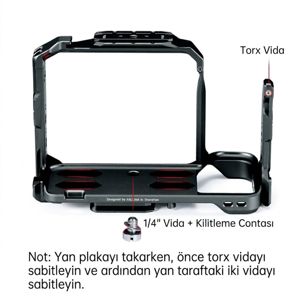FALCAM F22 F38 F50 Quick Release Camera Cage A7C II Uyumlu Kamera Kafesi Siyah - C00B3A01B