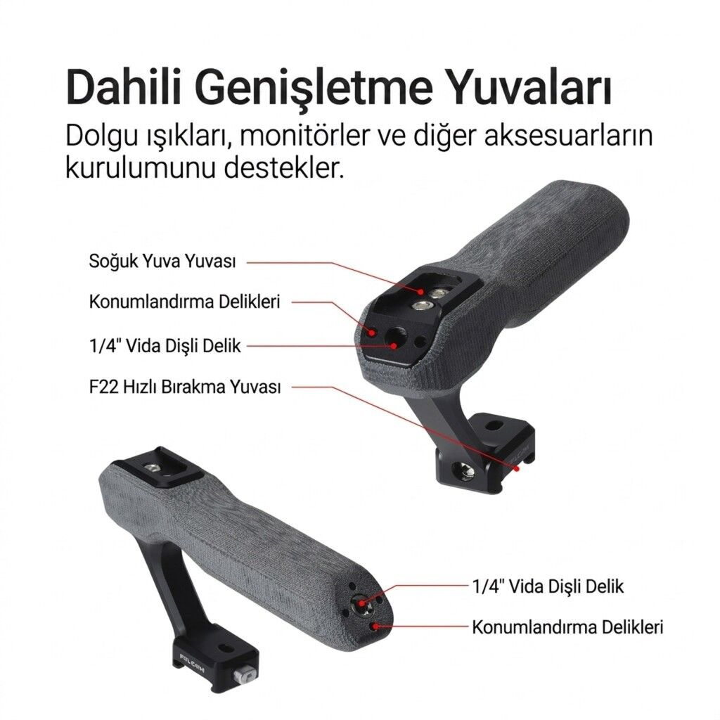 Falcam F22 Portable Top Handle Üst Tutma Kolu Siyah - F22A3A12B
