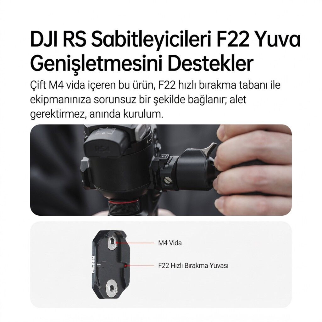 FALCAM F22 Quick Release Ronin Stabilizer Side Panel Yan Bağlantı Plakası - 2569B