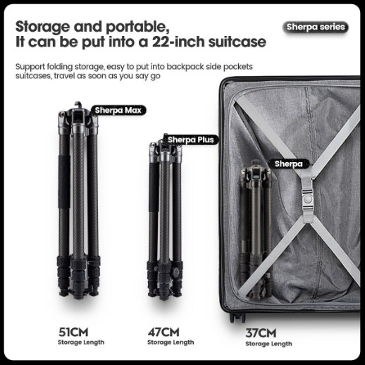 Fotopro Sherpa Plus Karbon Fiber Tripod