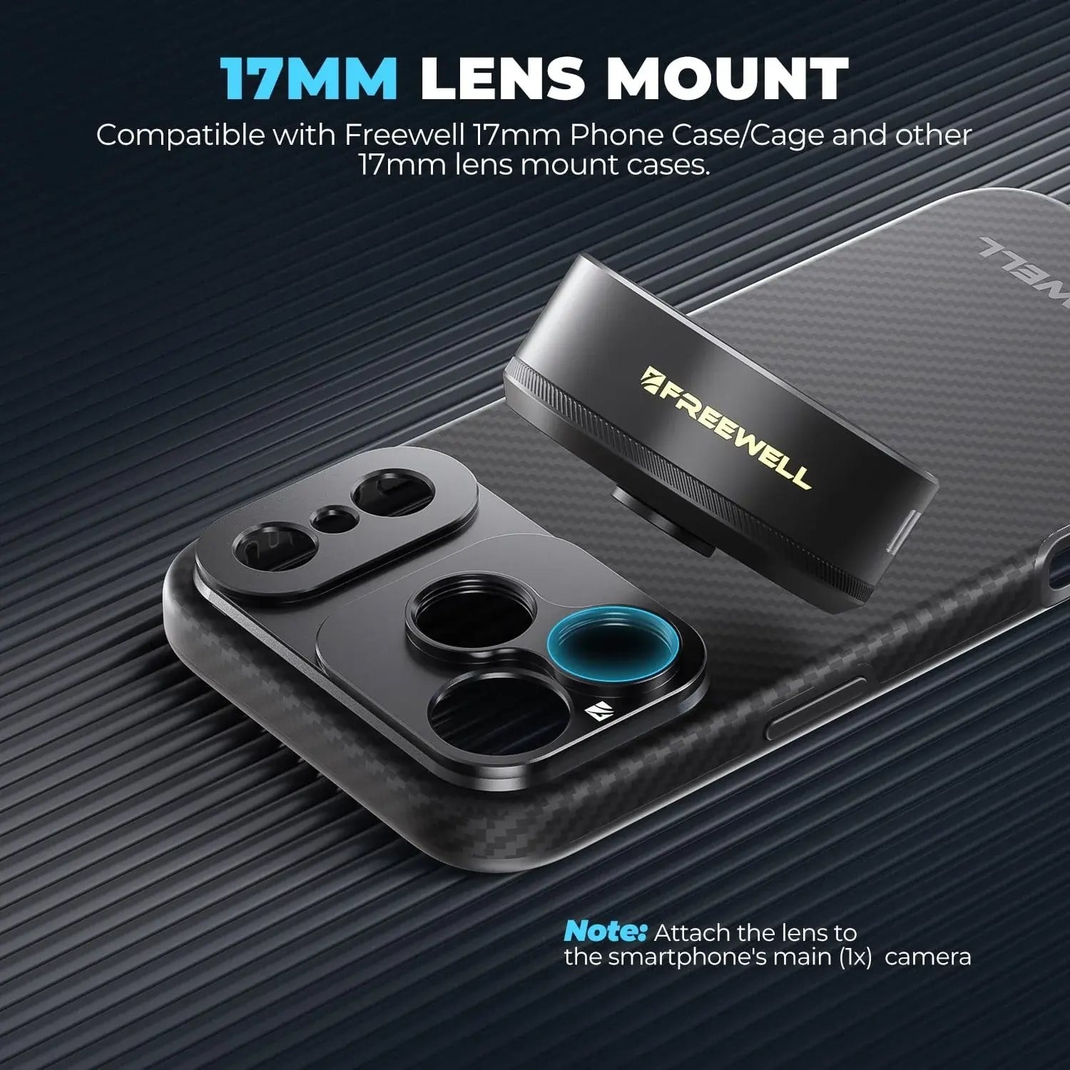Freewell 1.33x Anamorphic Lens for Freewell Smartphone with 17mm Mount (Gold Flare)