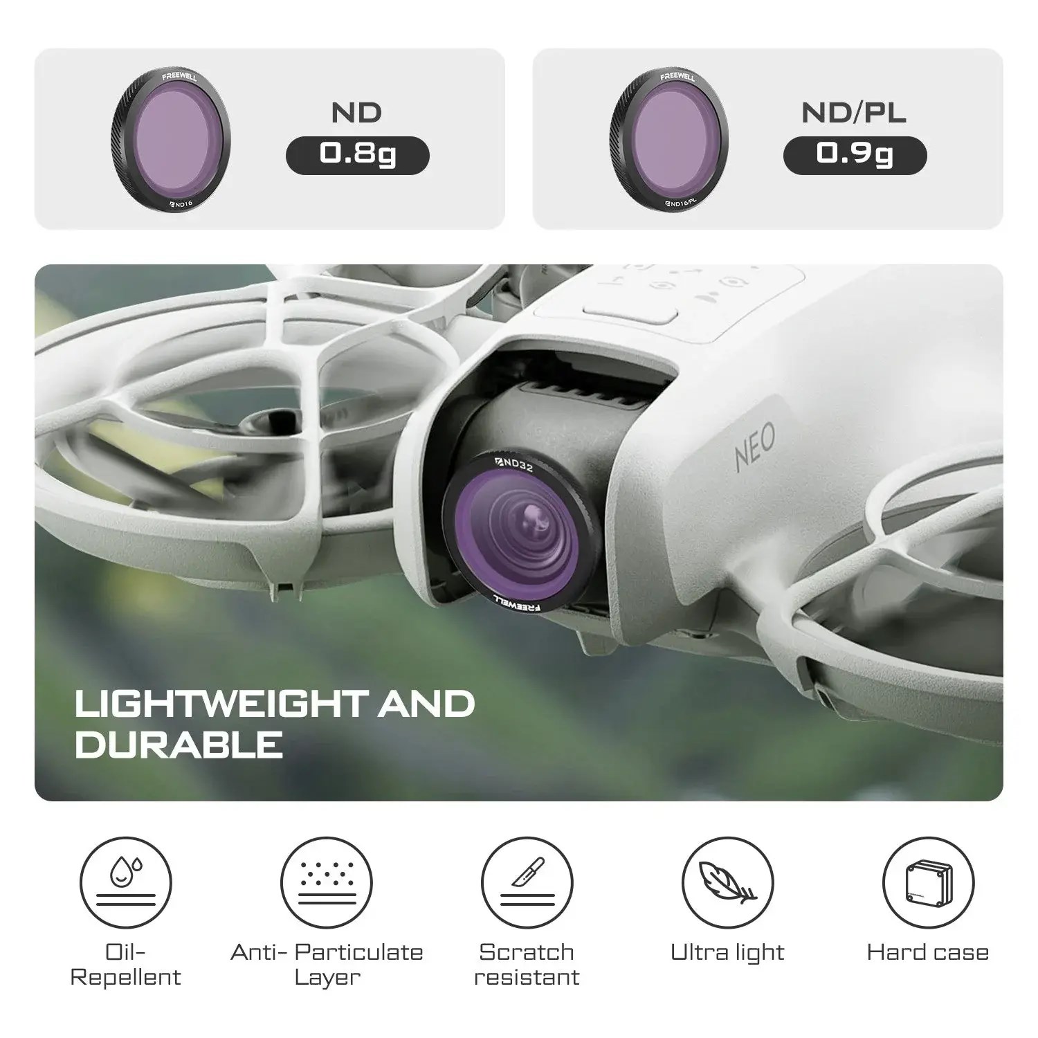 Freewell DJI Neo Magnetic ND Filters 3Pack