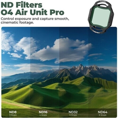 Freewell DJI O4 Air Unit Pro Filters Standard Day 4 Pack