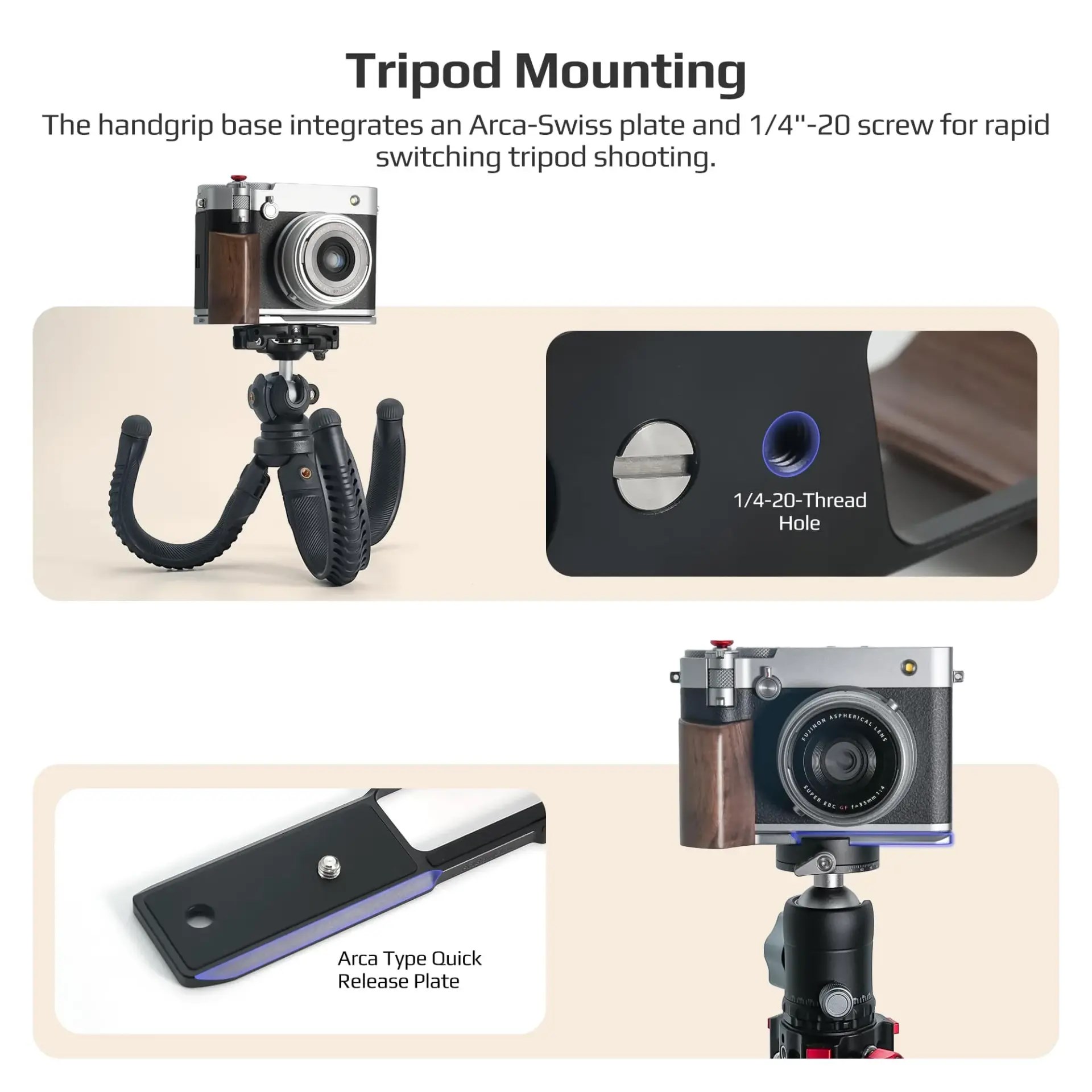 Freewell Fuji GFX100RF L Bracket Premium Grip
