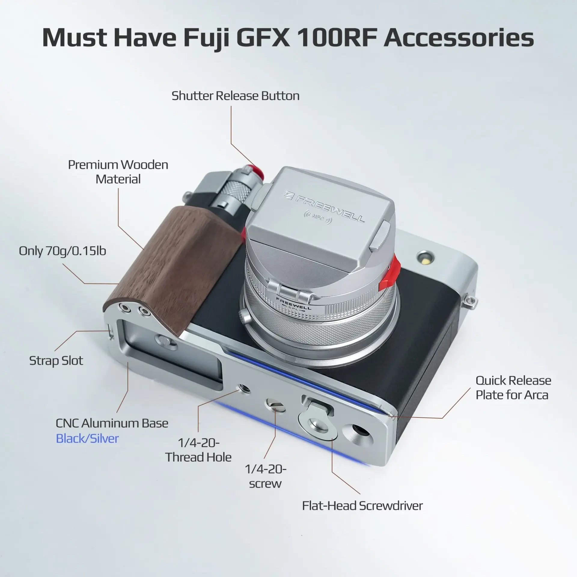 Freewell Fuji GFX100RF L Bracket Premium Grip