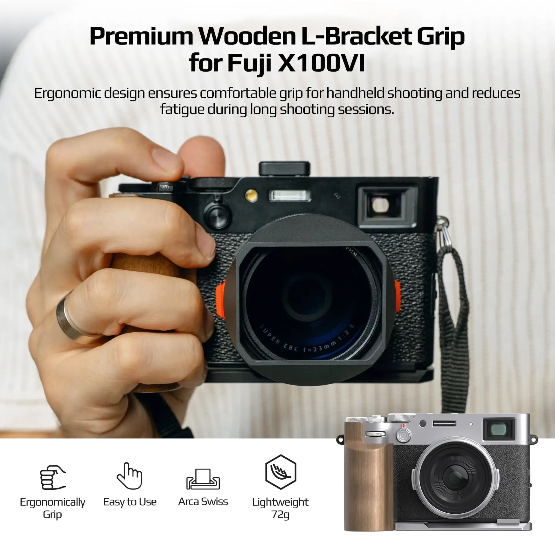 Freewell Fuji X100VI L Bracket Premium Grip