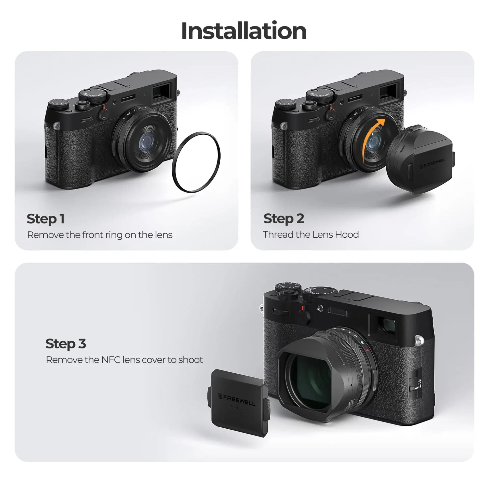 Freewell Fuji X100VI Real Lens Hood