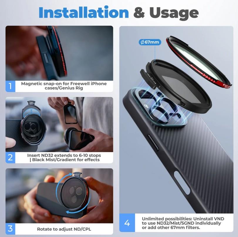 Freewell iPhone Pro Hybrid Filter Kit