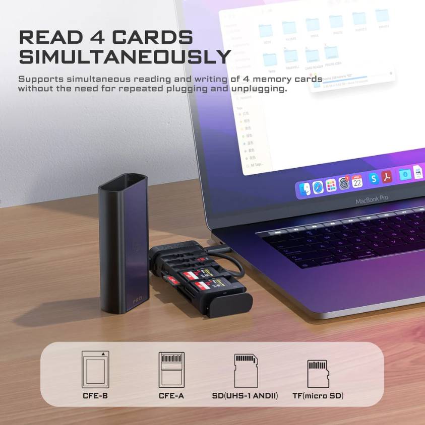 Freewell Pro Card Reader CF A/B, SD, TF